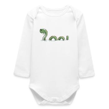 Monstre de mer drôle - Monster - Nessie - Comic - Body bébé manches longues biologique - blanc - Devant