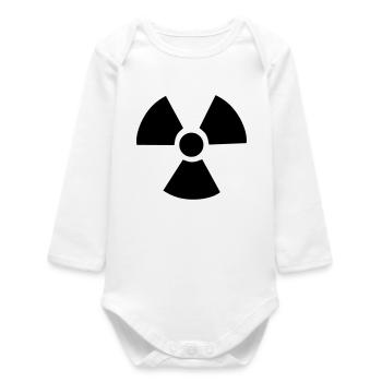 Radioactive Symbol - Baby Organic Long-Sleeved Bodysuit - white - Front