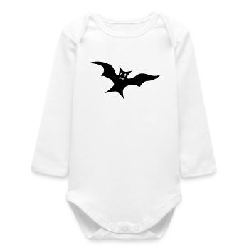 Bat - Baby Organic Long-Sleeved Bodysuit - white - Front