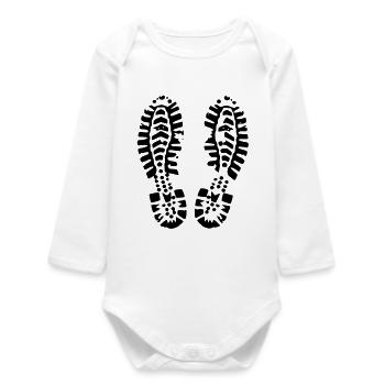 Chaussures - Body bébé manches longues biologique - blanc - Devant