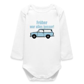  , DDR Kult , früher war alles besser (25) - Baby Organic Langarmbody - Weiß - Vorne