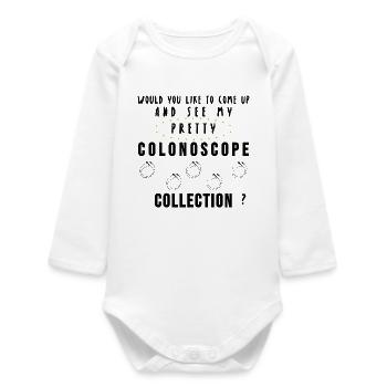 Médecin docteur interniste collection coloscope cadeau - Body bébé manches longues biologique - blanc - Devant