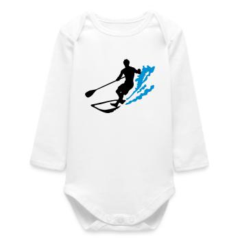stand up paddling - Baby Organic Long-Sleeved Bodysuit - white - Front