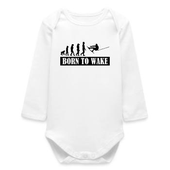 Wakeboard,Shred,Wakeboarder,Wakeboarding,Wake - Body bébé manches longues biologique - blanc - Devant