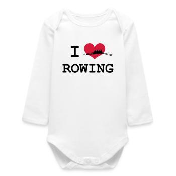 I Love Rowing - Body bébé manches longues biologique - blanc - Devant