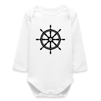 bateau roue - Body bébé manches longues biologique - blanc - Devant