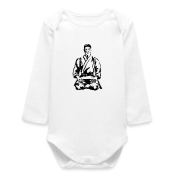 karate - Body bébé manches longues biologique - blanc - Devant