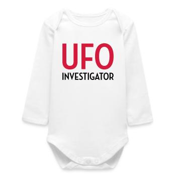 Ovni Ufo Extraterrestre Espace Geek Planète - Body bébé manches longues biologique - blanc - Devant