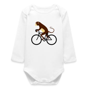 bike - Baby Organic Long-Sleeved Bodysuit - white - Front