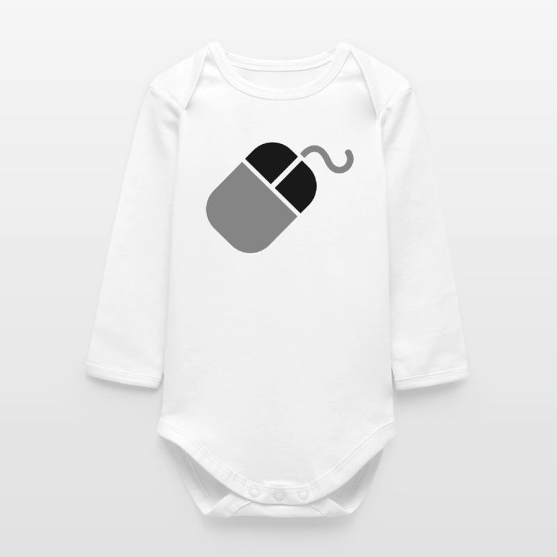 Mouse PC computer Baby Organic Long-Sleeved Bodysuit