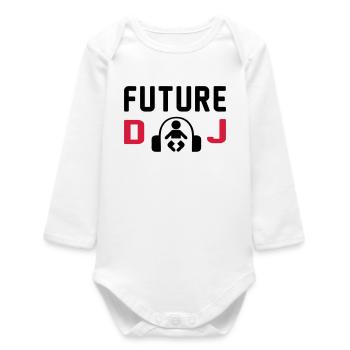 Baby dj - Baby Organic Long-Sleeved Bodysuit - white - Front