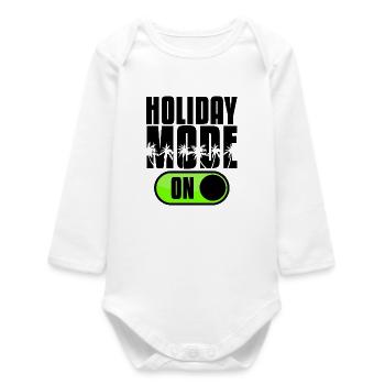 Holiday Holidays Time Out Palm Trees Caribbean Sea Beach - Baby Organic Long-Sleeved Bodysuit - white - Front