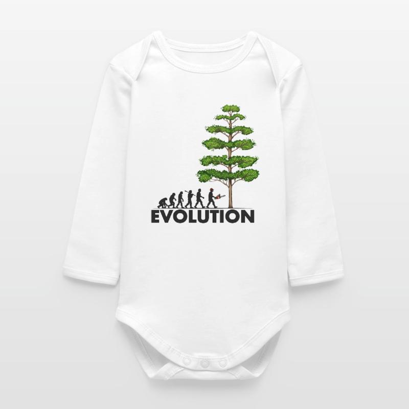 Tronçonneuse Evolution Grey Big Tree Body bébé manches longues biologique
