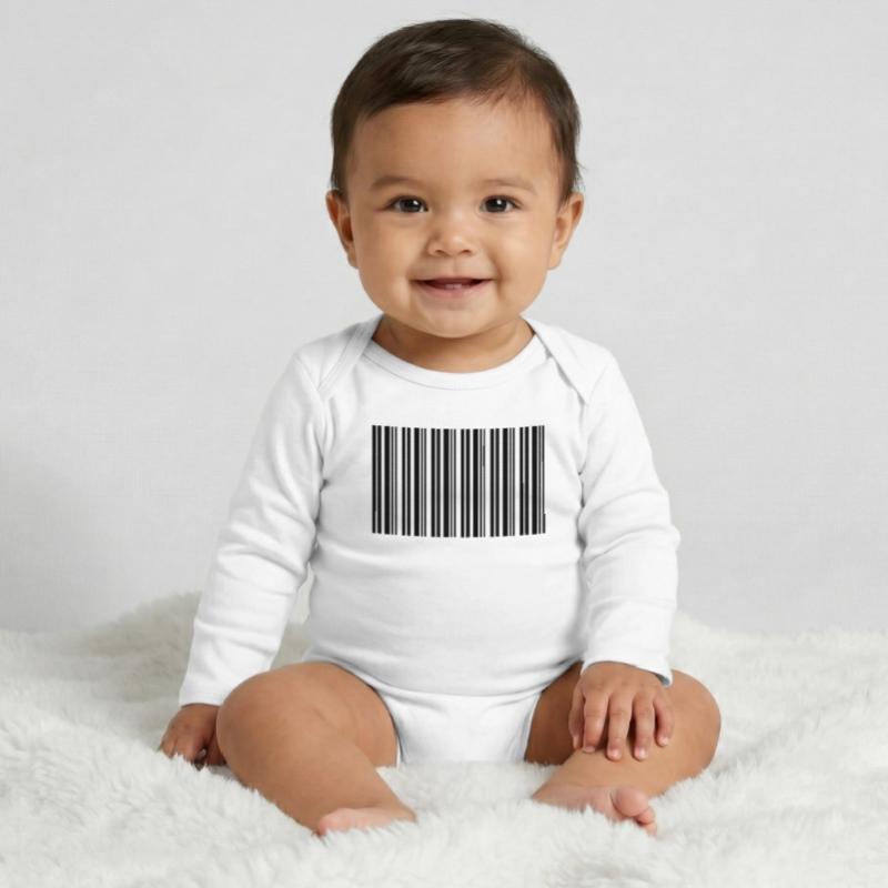 Conception de technologies informatiques pour nerds de code-barres Body bébé manches longues biologique