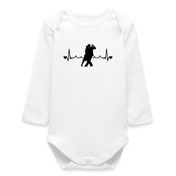 Tango Argentino Heartbeat Tango Dancer Dance Pair - Baby Organic Long-Sleeved Bodysuit - white - Front