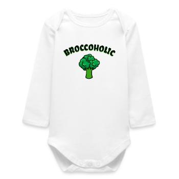Drôles de phrases Vegan santé - Body bébé manches longues biologique - blanc - Devant