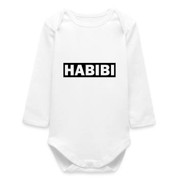 Habibi arabe amoureux Arab Islam Musulman Cadeau - Body bébé manches longues biologique - blanc - Devant