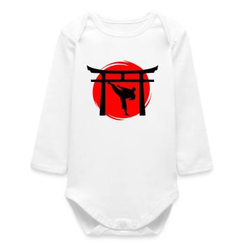 Yokogeri Torii - Baby Organic Long-Sleeved Bodysuit - white - Front