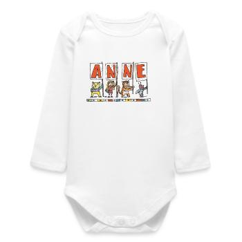 Anne - Body bébé manches longues biologique - blanc - Devant
