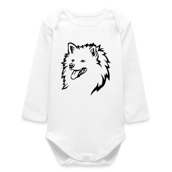 Pointed head - Baby Organic Long-Sleeved Bodysuit - white - Front