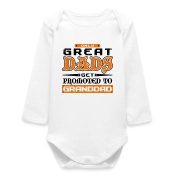 Grandpa Statement Grandpa Humorous Grandfather - Baby Organic Long-Sleeved Bodysuit - white - Front