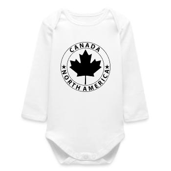 Canada Design 4 - Body bébé manches longues biologique - blanc - Devant