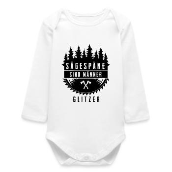 Holzfäller - Baby Organic Langarmbody - Weiß - Vorne