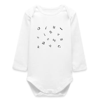 Lettres - Body bébé manches longues biologique - blanc - Devant