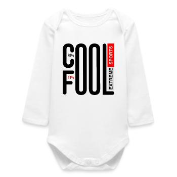 COOL FOOL EXTREME BLACK LINE - Baby Organic Long-Sleeved Bodysuit - white - Front