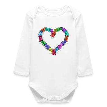 Sweets Dessert Delicious Snack Sweet - Baby Organic Long-Sleeved Bodysuit - white - Front