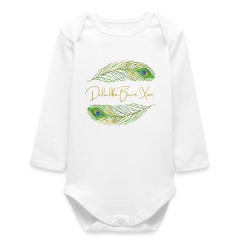 Delalîk Bavê Xwe - Baby Organic Langarmbody - Weiß - Vorne