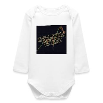 Wall Street We Trust Financial Motive - Baby Organic Long-Sleeved Bodysuit - white - Front