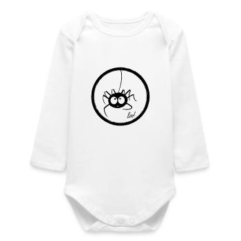 Cute spider - Baby Organic Long-Sleeved Bodysuit - white - Front