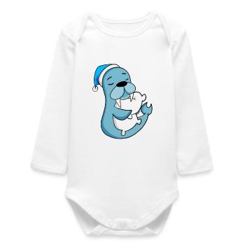 Otarie - Body bébé manches longues biologique - blanc - Devant