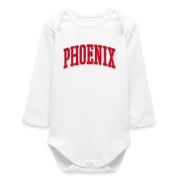 Lettrage Phoenix Arch - Body bébé manches longues biologique - blanc - Devant