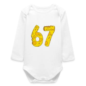 67 ans - Cadeau de 67e anniversaire - 1967 - Body bébé manches longues biologique - blanc - Devant