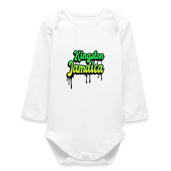 Kingston Jamaica Design - Body bébé manches longues biologique - blanc - Devant