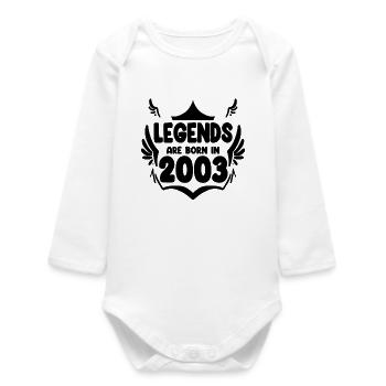 2003 - Born 2003 - Baby Organic Long-Sleeved Bodysuit - white - Front