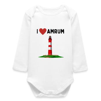 J’aime Amrum - Body bébé manches longues biologique - blanc - Devant