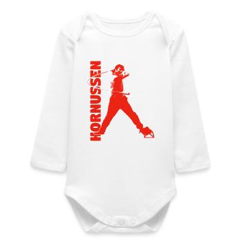 Hornussen - Baby Organic Long-Sleeved Bodysuit - white - Front