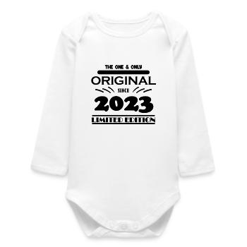 2023 - Year of construction 2023 - Vintage 2023 - Baby Organic Long-Sleeved Bodysuit - white - Front