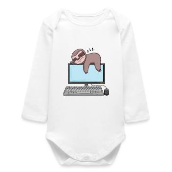 Computer Nerd Programmierer Geschenk - Baby Organic Langarmbody - Weiß - Vorne