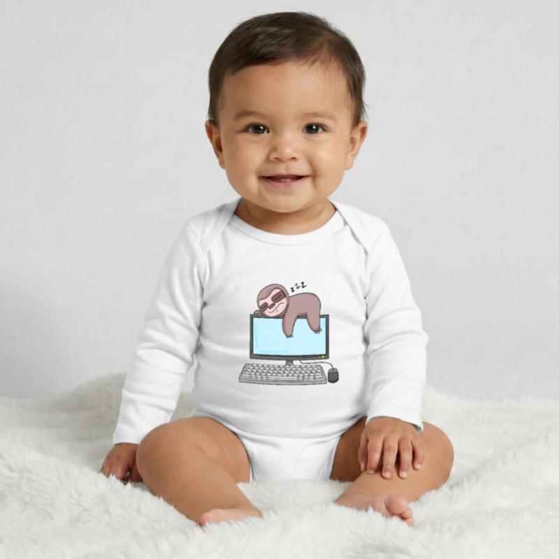 Computer Nerd Programmierer Geschenk Baby Organic Langarmbody