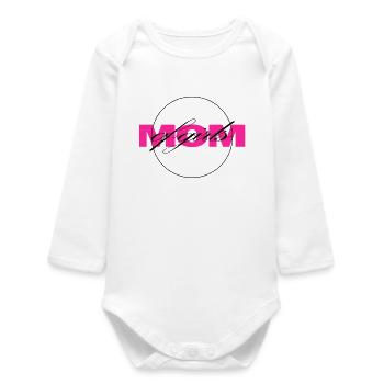 Moderne Neonbuchstaben mit Script Overlay - Baby Organic Langarmbody - Weiß - Vorne
