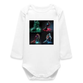 Extreme stiletto heels - Baby Organic Long-Sleeved Bodysuit - white - Front