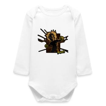 Heroic Electric Power - Power Man - Baby Organic Long-Sleeved Bodysuit - white - Front