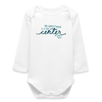 The Safest Place - Baby Organic Long-Sleeved Bodysuit - white - Front