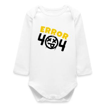 Error 404 Not Found - Baby Organic Long-Sleeved Bodysuit - white - Front