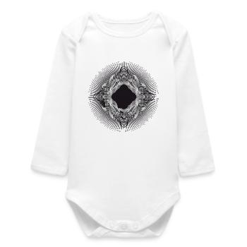 ornement orné entrelacé - Body bébé manches longues biologique - blanc - Devant