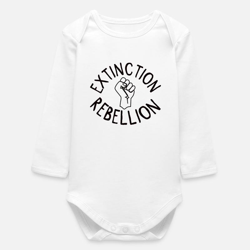 Extinction Rebellion Faust - Body bébé manches longues biologique - blanc